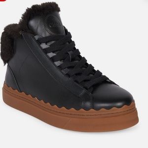 Chloé Black Sneakers with Brown Sole